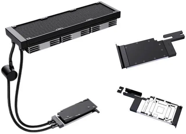 Alt view image 2 of 6 - Bykski Durable 360mm Server AIO Liquid GPU Cooler For NVIDIA TESLA L40 (B-FRD-TESLA-L40-X-360)