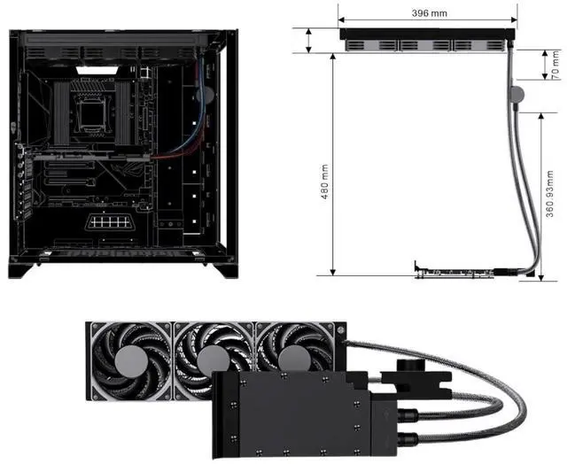 Alt view image 3 of 6 - Bykski Durable 360mm Server AIO Liquid GPU Cooler For NVIDIA TESLA L40 (B-FRD-TESLA-L40-X-360)