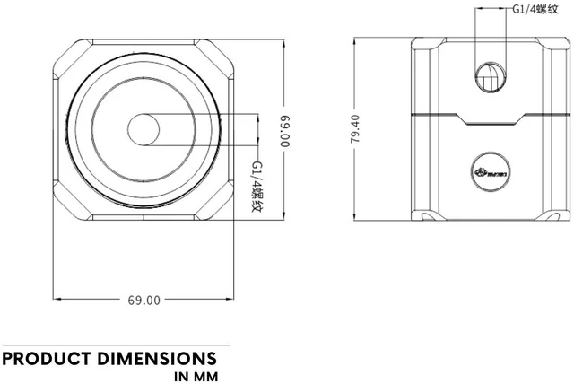 Alt view image 4 of 5 - Bykski Full Armor Pump System featuring a High Flow CP-D5PB-V2 Pump, 720L/H Flow Rate, and PWM Control (B-UL-D5-X-V4)