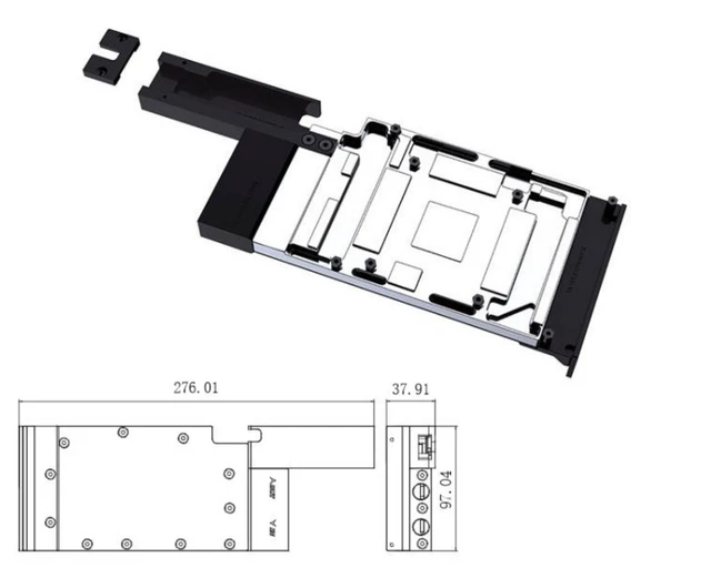 Alt view image 2 of 4 - Bykski Durable All Metal GPU Water Block and Backplate For NVIDIA RTX 6000 Ada (N-RTX6000-X) - Continuous Usage