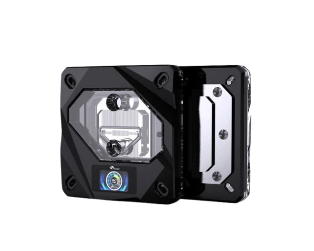 Alt view image 2 of 5 - Bykski CPU-FIRE-ON-I Digital Temperature Display CPU Water Cooling Block for Intel Core (LGA 1851/1700/1200/115x/1366/2011/2011-3/2066)