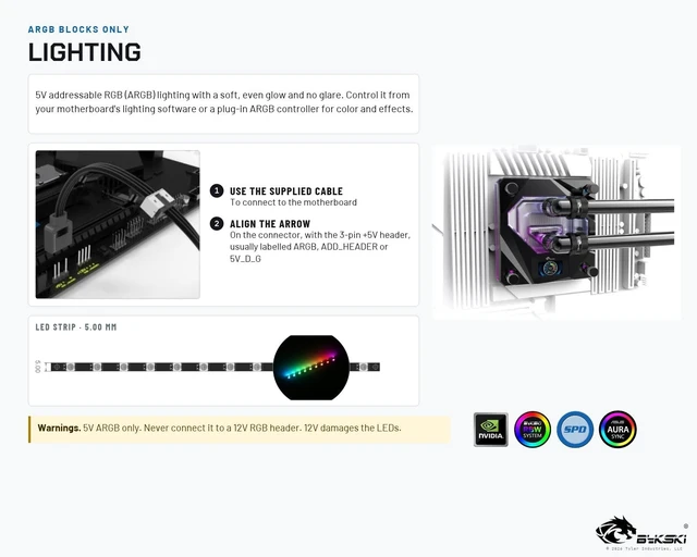 Alt view image 4 of 5 - Bykski CPU-FIRE-ON-I Digital Temperature Display CPU Water Cooling Block for Intel Core (LGA 1851/1700/1200/115x/1366/2011/2011-3/2066)