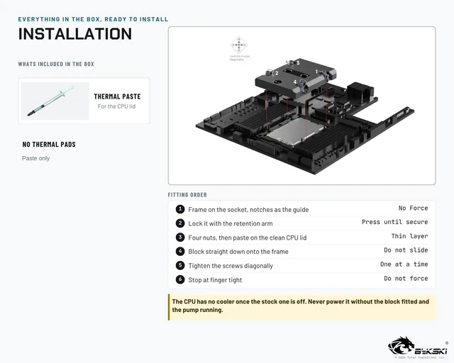 Alt view image 5 of 6 - Bykski CPU-7529-SR CPU Water Block for Intel LGA 7529
