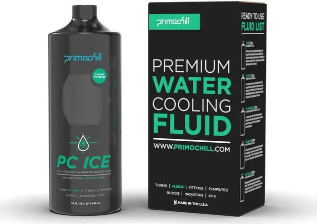 Alt view image 2 of 2 - PrimoChill Ice Intensified - Low-Conductive Coolant (32 oz.) - Clear/UV Blue