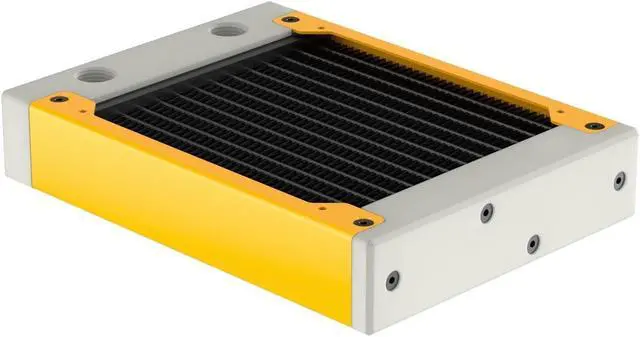 Alt view image 2 of 7 - PrimoChill 120SL (30mm) EXIMO Modular Radiator, White POM, 1x120mm, Single Fan (R-SL-W12) Available in 20+ Colors, Assembled in USA and Custom Watercooling Loop Ready