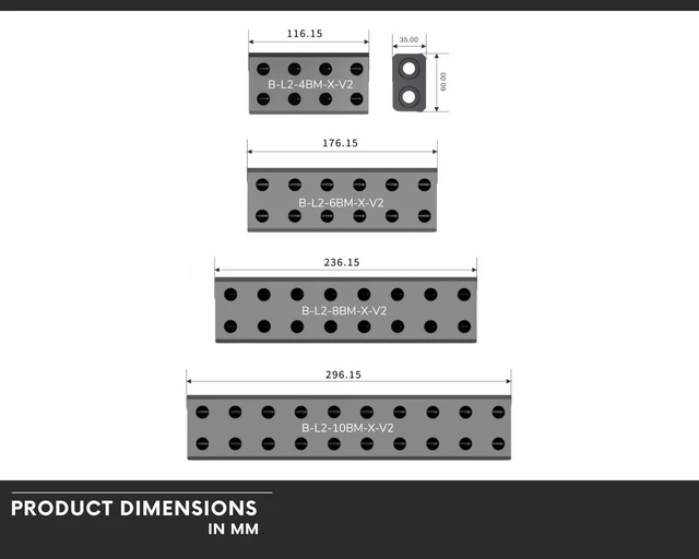 Alt view image 4 of 4 - Bykski Durable MultiPort Parallel Workstation/Server Distribution Block, available in four sizes Black POM (B-L2-XBM-X-V2) - 6 Channels