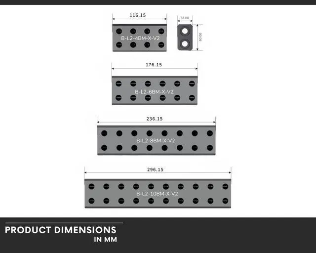 Alt view image 4 of 4 - Bykski Durable MultiPort Parallel Workstation/Server Distribution Block, available in four sizes Black POM (B-L2-BM-X-V2)