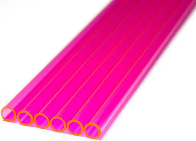 Main image of PrimoChill 1/2in. Rigid PETG Tube – 6 x 30in. – UV Pink