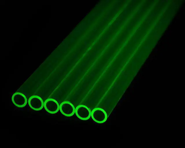 Alt view image 2 of 7 - PrimoChill 1/2in. Rigid PETG Tube – 6 x 30in. – UV Green