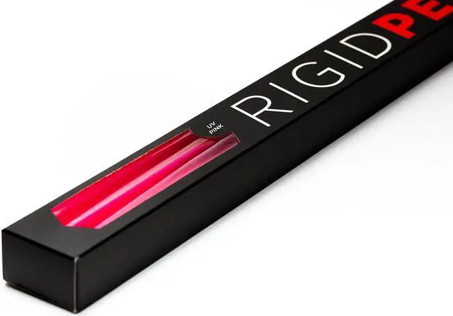 Alt view image 3 of 7 - PrimoChill 1/2in. Rigid PETG Tube – 6 x 30in. – UV Pink