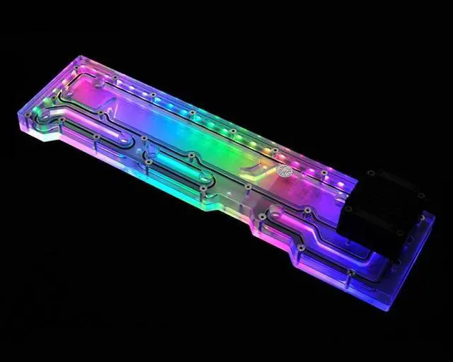Alt view image 3 of 5 - Bykski Distro Plate - ZEAGINAL 07 - PMMA w/ 5v Addressable RGB (RBW) (RGV-ZG-07)