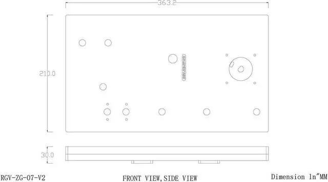 Alt view image 5 of 5 - Bykski Distro Plate - ZEAGINAL 07 - PMMA w/ 5v Addressable RGB (RBW) (RGV-ZG-07)