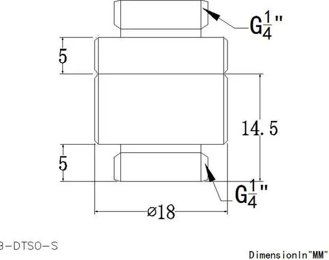 Alt view image 2 of 2 - Bykski G1/4 Dual Male Rotary Extension Coupler (B-DTSO-S)