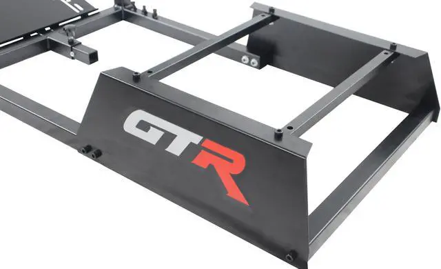 Alt view image 10 of 10 - GTR Simulator GTA Model Black Frame with Red/White Real Racing Seat, Racing Driving Gaming Simulator Cockpit Gaming Chair with Gear Triple Mount