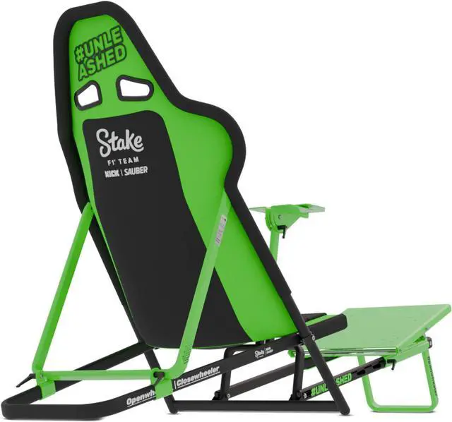 Alt view image 2 of 7 - GTR Simulator GTA Compact V2 Foldable Racing Cockpit | F1 Team Kick Sauber Edition | Adjustable Seat & Pedals | Direct Drive Support | Fits Logitech, Thrustmaster, Fanatec, MOZA