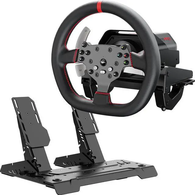 Main image of PXN Direct Drive Racing Wheel, V10 Ultra Gaming Steering Wheel - 3.2Nm Force Feedback Steering Wheel for PC/Xbox/ PS4, 270mm Leather Wheel with 4 Paddle Shifters, Adjustable Pedals.