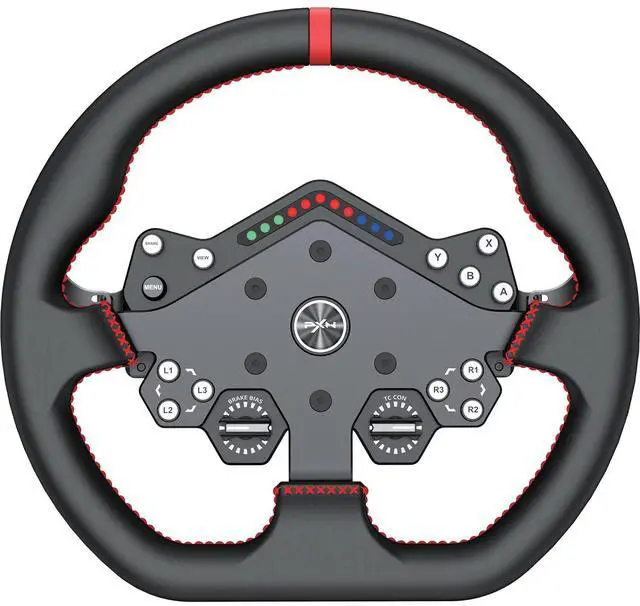 Main image of PXN W DS R2 Gaming Racing Wheel Quick Release, 4 Paddle Shifters, Dynamic RGB Rev Lights, Microfiber Leather Grip, 11.8-Inch PC Steering Wheel, Compatible with VD4 / VD6 / VD10 Direct Drive Bases.