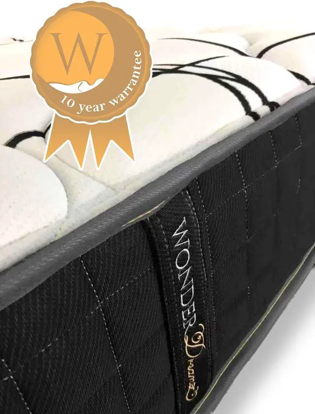 Alt view image 2 of 5 - Wonderdreamz Luna Series 12” Queen Size Dual-Firmness Hybrid Cool Sleep Mattress with Luxury Memory Foam Pillow Top & Pocketed Springs CertiPur-US® Certified w/400-night sleep trial & 10 yr Warranty