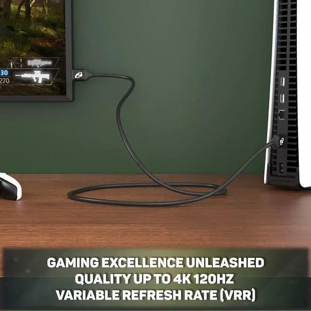 Alt view image 2 of 7 - BZBGEAR 8K UHD HDMI 2.1 Certified 48Gbps Cable - 5m/16.5ft