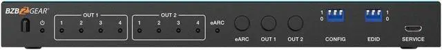 Alt view image 5 of 7 - BZBGEAR 4x2 8K UHD HDMI 2.1 Matrix Switcher with Auto Downscaling/Audio De-Embedding (8K60/4K120 and VRR/FVA/ALLM Support)