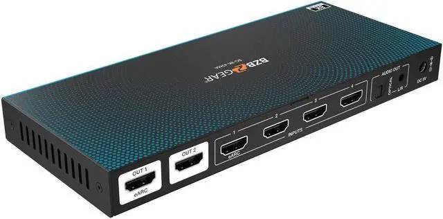 Alt view image 4 of 7 - BZBGEAR 4x2 8K UHD HDMI 2.1 Matrix Switcher with Auto Downscaling/Audio De-Embedding (8K60/4K120 and VRR/FVA/ALLM Support)