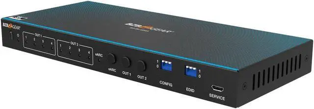 Alt view image 7 of 7 - BZBGEAR 4x2 8K UHD HDMI 2.1 Matrix Switcher with Auto Downscaling/Audio De-Embedding (8K60/4K120 and VRR/FVA/ALLM Support)