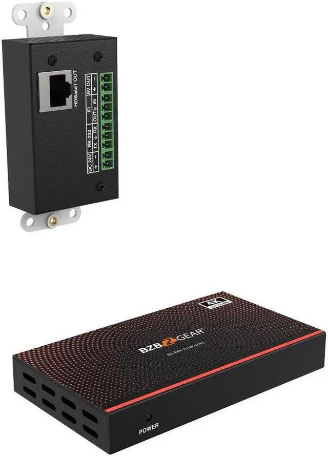 Alt view image 2 of 7 - BZBGEAR 4K UHD 18Gbps HDMI Wall Plate Transmitter/Receiver Kit up to 230ft