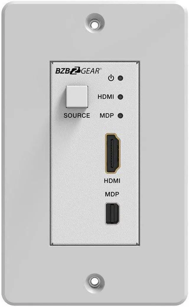 Alt view image 2 of 7 - BZBGEAR 4K UHD 18Gbps HDMI/MDP Wall Plate Transmitter/Receiver Kit up to 164ft