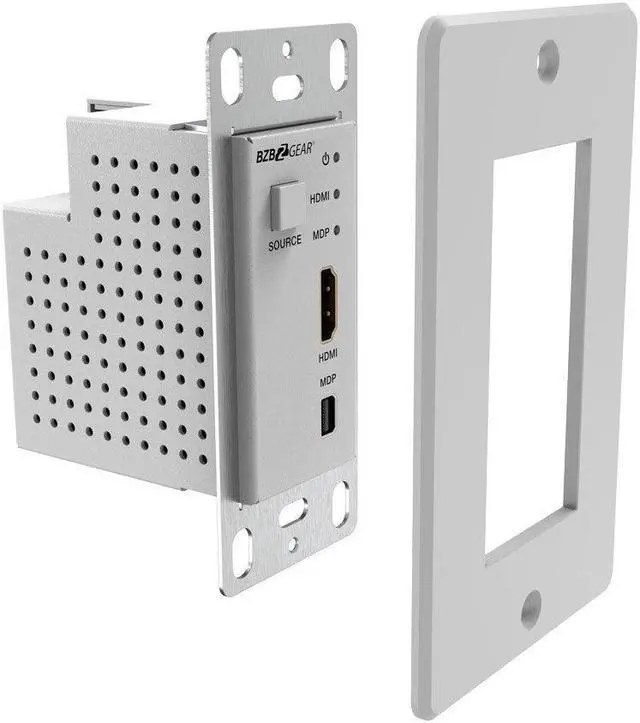 Alt view image 3 of 7 - BZBGEAR 4K UHD 18Gbps HDMI/MDP Wall Plate Transmitter/Receiver Kit up to 164ft