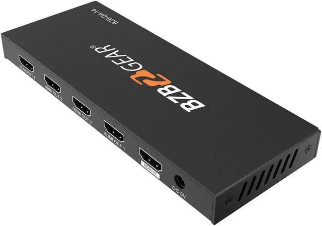 Alt view image 6 of 14 - BZBGEAR 1x4 4K UHD HDMI Splitter with HDR and 3D Support