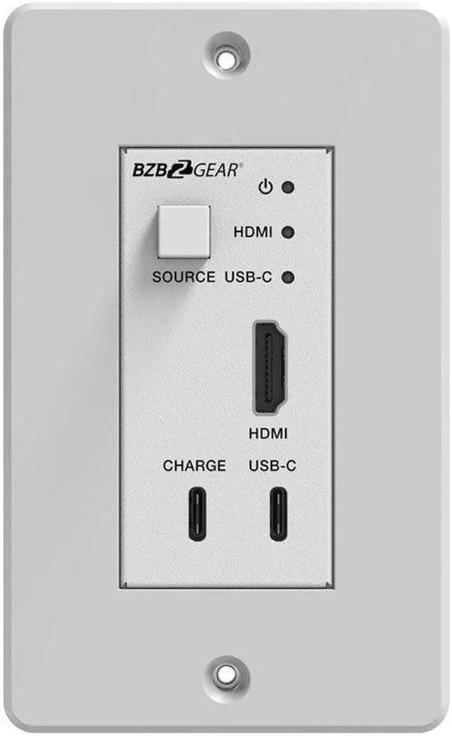 Alt view image 2 of 7 - BZBGEAR 4K UHD 18Gbps HDMI/USB-C Wall Plate Transmitter/Receiver Kit up to 164ft