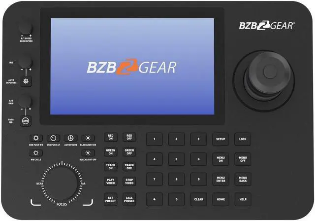 Main image of BZBGEAR Professional Serial and IP PTZ Joystick Controller with Touchscreen and POE (IP/RS-232/422/485)
