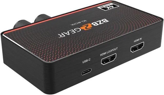 Alt view image 4 of 7 - BZBGEAR USB-C 4K60 Video Capture Card Box with Scaler/HDMI 2.0 Loop Out/Audio/HDR10 to SDR Conversion Support