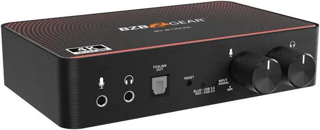 Alt view image 2 of 7 - BZBGEAR USB-C 4K120 Video Capture Card Box with Scaler/HDMI 2.1 Loop Out/Audio/HDR10 to SDR Conversion Support