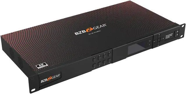 Alt view image 4 of 7 - BZBGEAR 4x4 4K UHD Seamless HDMI Matrix Switcher/Video Wall Processor/MultiViewer Over Cat5e/6/7 Kit with 4 Receivers