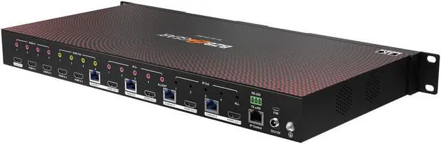 Alt view image 5 of 7 - BZBGEAR 4x4 4K UHD Seamless HDMI Matrix Switcher/Video Wall Processor/MultiViewer Over Cat5e/6/7 Kit with 4 Receivers