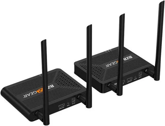 Alt view image 2 of 7 - BZBGEAR 4K 60Hz UHD HDMI 2.0 Wireless Extender Kit with IR up to 164ft