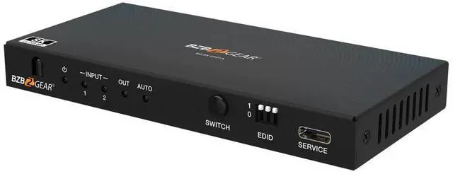 Alt view image 6 of 7 - BZBGEAR 2x1 8K UHD HDMI 2.1 Switcher with Audio De-Embedding (8K60/4K120Hz 4:4:4 VRR/FVA/ALLM Support)