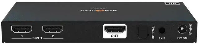 Alt view image 3 of 7 - BZBGEAR 2x1 8K UHD HDMI 2.1 Switcher with Audio De-Embedding (8K60/4K120Hz 4:4:4 VRR/FVA/ALLM Support)