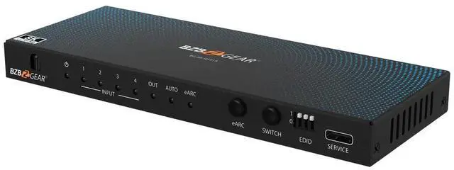 Alt view image 7 of 7 - BZBGEAR 4x1 8K UHD HDMI 2.1 Switcher with Audio De-Embedding (8K60/4K120Hz 4:4:4 VRR/FVA/ALLM Support)
