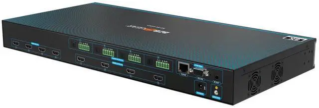 Alt view image 3 of 7 - BZBGEAR 4x4 8K UHD HDMI 2.1 Matrix Switcher with Auto Downscaling/Audio De-Embedding (8K60/4K120 and VRR/FVA/ALLM Support)