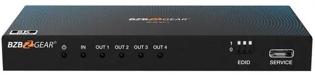 Alt view image 2 of 7 - BZBGEAR 1x4 8K UHD HDMI 2.1 Splitter with Auto Downscaling (8K60/4K120 and VRR/ALLM/QMS/QFT/SBTM Support)