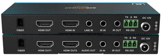 Alt view image 5 of 7 - BZBGEAR 8K UHD HDMI 2.1 Over Fiber Extender - 8K60/4K120Hz with IR/RS-232/EDID Management & Audio Embedding/De-Embedding