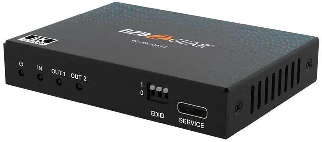 Alt view image 7 of 7 - BZBGEAR 1x2 8K UHD HDMI 2.1 Splitter with Auto Downscaling (8K60/4K120 and VRR/ALLM/QMS/QFT/SBTM Support)