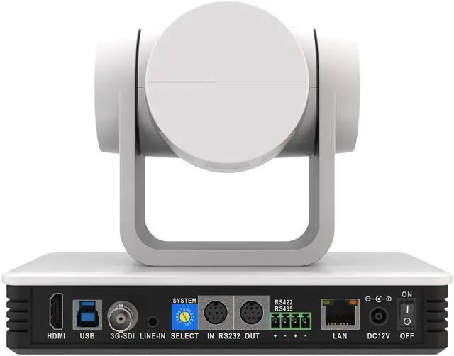 Alt view image 3 of 7 - BZBGEAR Universal 1080P FHD PTZ 12X HDMI/SDI/USB 3.0/RS-232/485 Live Streaming Camera (White)