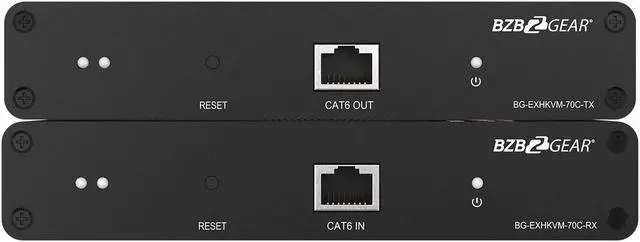 Alt view image 3 of 7 - BZBGEAR 4K UHD HDMI Extender Over Cat5e/6 with Bi-directional IR and Zero Latency up to 230ft