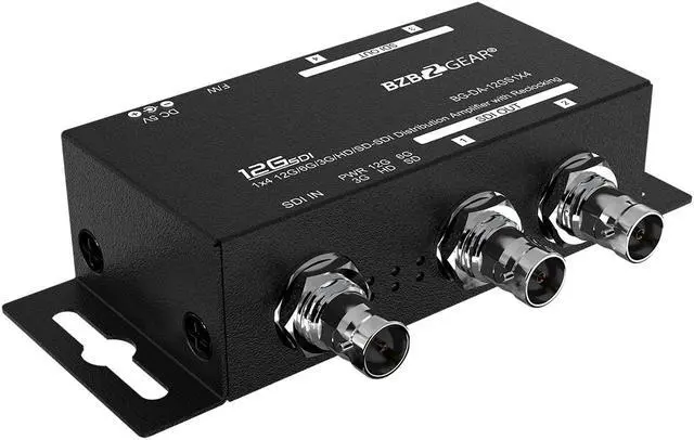 Alt view image 4 of 7 - BZBGEAR 4K UHD 12G-SDI 1x4 Splitter/Distribution Amplifier