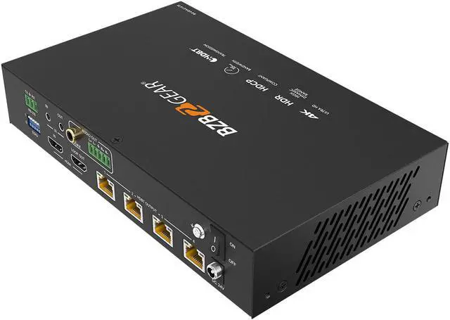 Alt view image 7 of 7 - BZBGEAR 1x4 4K UHD HDMI HDBaset Splitter/Distribution Amplifier Kit with 4 Receivers and IR/RS-232/Audio De-embedding up to 390ft Over Category Cable