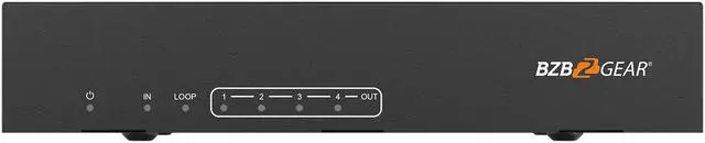 Alt view image 4 of 7 - BZBGEAR 1x4 4K UHD HDMI HDBaset Splitter/Distribution Amplifier Kit with 4 Receivers and IR/RS-232/Audio De-embedding up to 390ft Over Category Cable