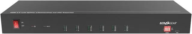 Alt view image 5 of 7 - BZBGEAR 1x24 4K UHD HDMI Splitter/Distribution Amplifier with Downscaling and AOC Cable Support